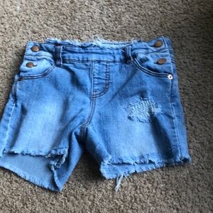 Blue Jean Button Up Shorts